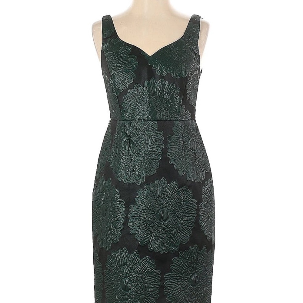 Anthropologie Leifsdottir Bill/Green Brocade Dress Size 4